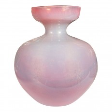 Coral Murano glass vase